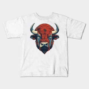 Buffalo Red Blue and  Ture Kids T-Shirt